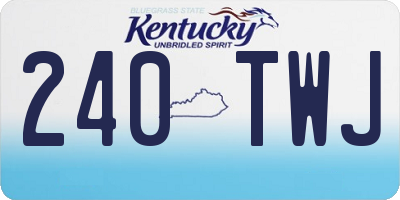 KY license plate 240TWJ