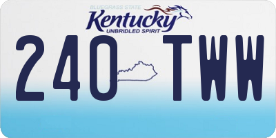 KY license plate 240TWW