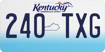 KY license plate 240TXG