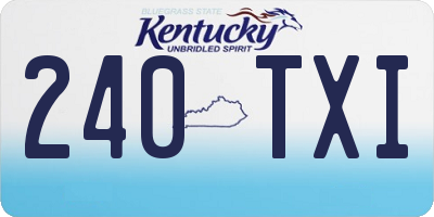 KY license plate 240TXI