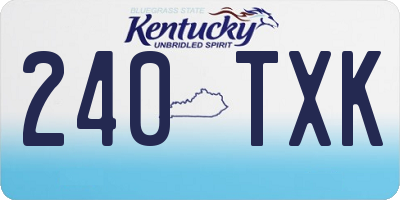 KY license plate 240TXK