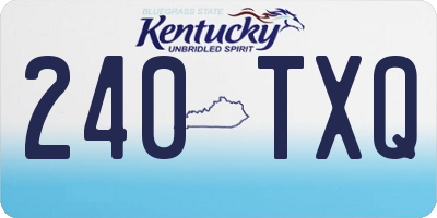 KY license plate 240TXQ
