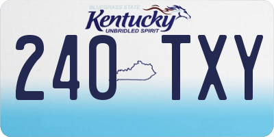 KY license plate 240TXY
