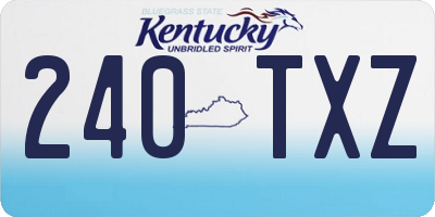 KY license plate 240TXZ