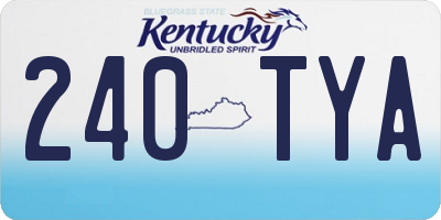 KY license plate 240TYA