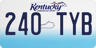 KY license plate 240TYB