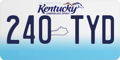 KY license plate 240TYD