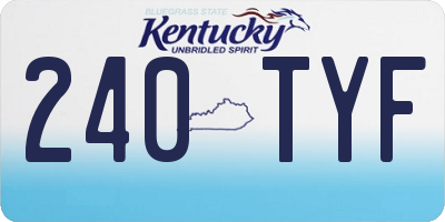 KY license plate 240TYF