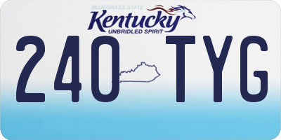 KY license plate 240TYG