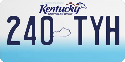 KY license plate 240TYH