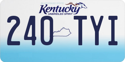 KY license plate 240TYI