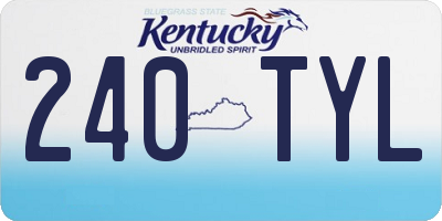KY license plate 240TYL