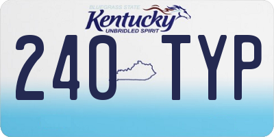 KY license plate 240TYP