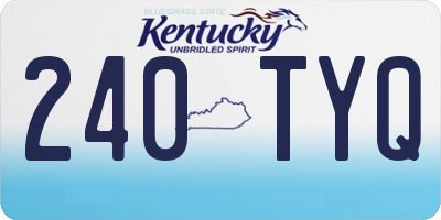 KY license plate 240TYQ