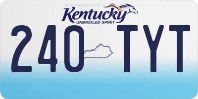 KY license plate 240TYT