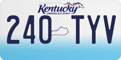 KY license plate 240TYV