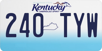 KY license plate 240TYW