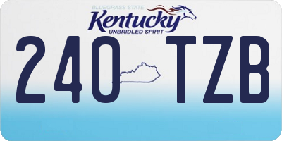 KY license plate 240TZB