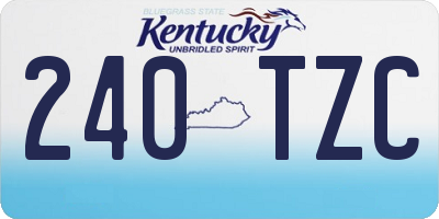 KY license plate 240TZC