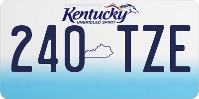 KY license plate 240TZE