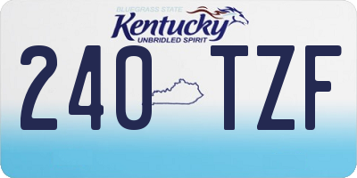 KY license plate 240TZF
