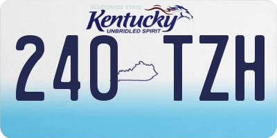 KY license plate 240TZH