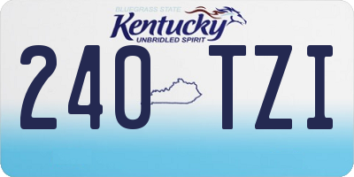 KY license plate 240TZI