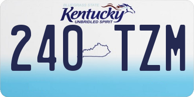 KY license plate 240TZM