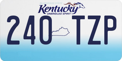 KY license plate 240TZP