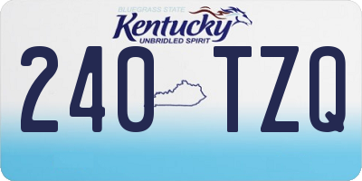 KY license plate 240TZQ