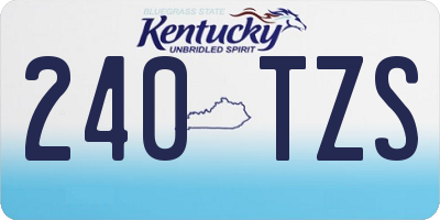 KY license plate 240TZS