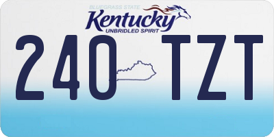 KY license plate 240TZT