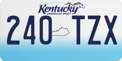KY license plate 240TZX