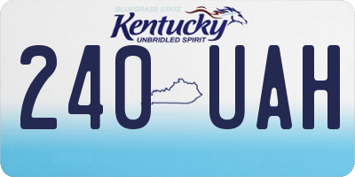 KY license plate 240UAH