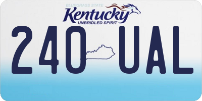 KY license plate 240UAL