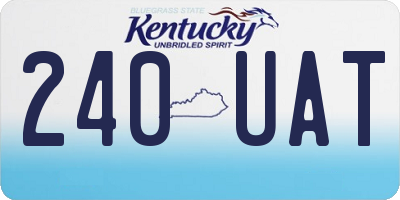 KY license plate 240UAT