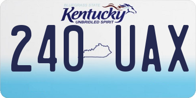 KY license plate 240UAX