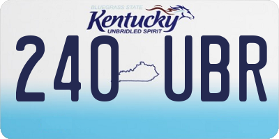 KY license plate 240UBR