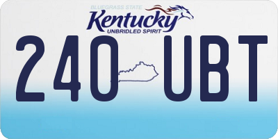 KY license plate 240UBT