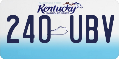 KY license plate 240UBV
