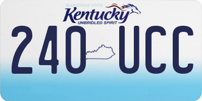 KY license plate 240UCC