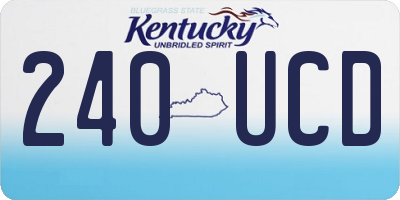 KY license plate 240UCD