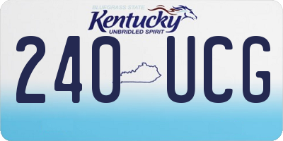 KY license plate 240UCG