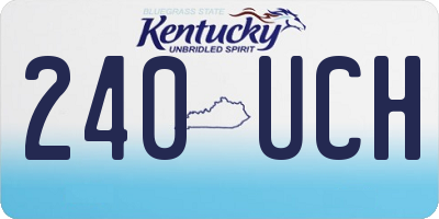 KY license plate 240UCH