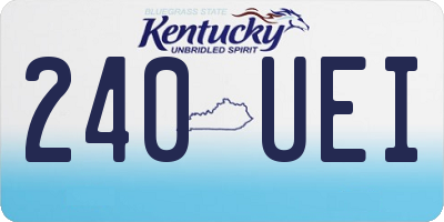 KY license plate 240UEI