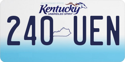 KY license plate 240UEN
