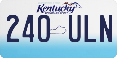 KY license plate 240ULN
