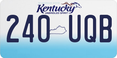 KY license plate 240UQB