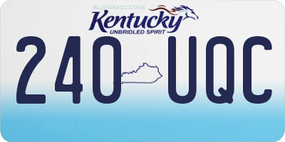 KY license plate 240UQC