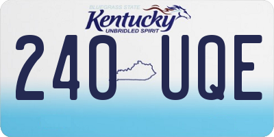 KY license plate 240UQE